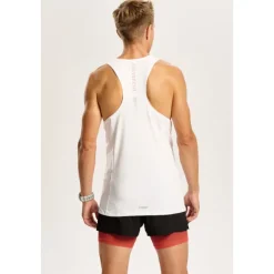Biały męski top biegowy TW ENDURANCE SINGLET TOP 170 M TREC WHITE