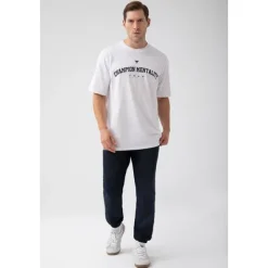 Biały T-shirt męskiTW BASIC TSHIRT OVERSIZE 182 M WHITE