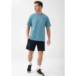 Błękitny T-shirt męski TW BASIC TSHIRT OVERSIZE 191 M BLUE
