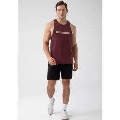 Bordowy tank top męski TW BASIC TANK TOP 181 M BURGUNDY