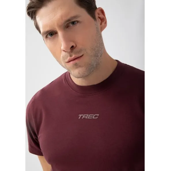 Bordowy T-shirt męski TW BASIC TSHIRT 182 M BURGUNDY