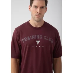 Bordowy T-shirt męski TW BASIC TSHIRT OVERSIZE 182 M BURGUNDY