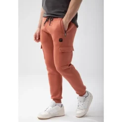 Brązowe spodnie męskie BASIC PANTS CARGO 150 T BROWN