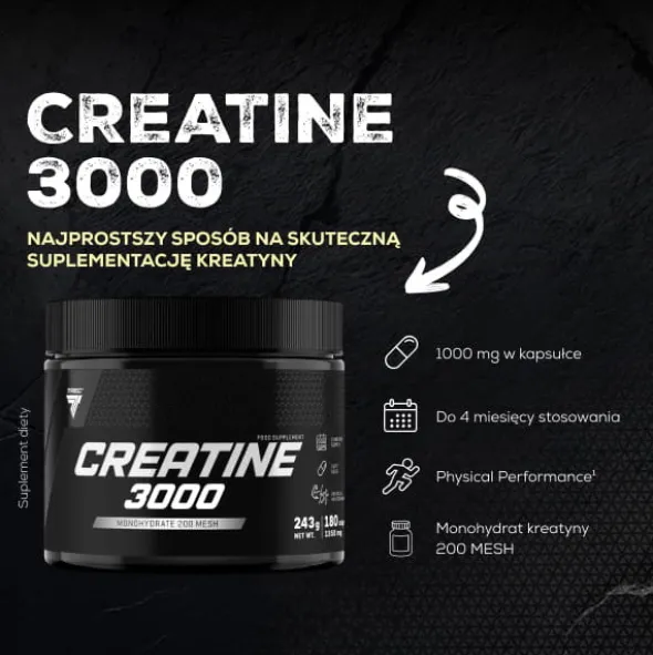 CREATINE 3000 - monohydrat kreatyny w kapsułkach