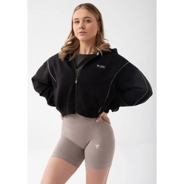 Czarna bluza damska oversize TW BASIC TRECGIRL HOODIE 198 BLACK