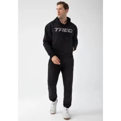 Czarna bluza męska z kapturem TW BASIC HOODIE 185 M BLACK
