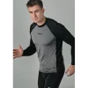 Czarno-szara koszulka męska z długim rękawem PRO SERIES RASHGUARD LONG 124 GRAPHITE