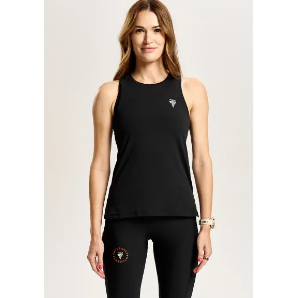Czarny damski top biegowy TW ENDURANCE SINGLET TOP 171 W TREC BLACK