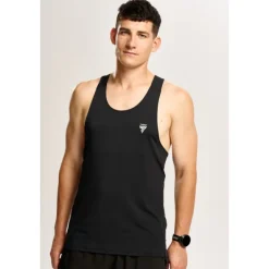 Czarny męski top biegowy TW ENDURANCE SINGLET TOP 170 M TREC BLACK