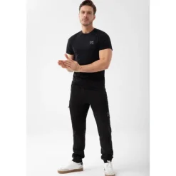 Czarny męski T-shirt slim fit TW BASIC TSHIRT 194 M BLACK