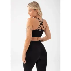 Czarny stanik sportowy TRECGIRL SPORT BRA 160 BLACK