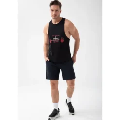 Czarny tank top męski TW BASIC TANK TOP 193 M BLACK