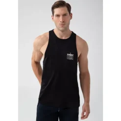 Czarny tank top męski TW BASIC TANK TOP 180 M BLACK