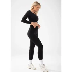 Czarny top damski TRECGIRL SPORT LONGSLEEVE TOP 160 BLACK