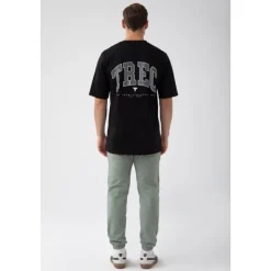 Czarny T-shirt męski TW BASIC TSHIRT OVERSIZE 180 M BLACK