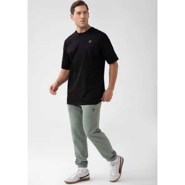 Czarny T-shirt męski TW BASIC TSHIRT OVERSIZE 180 M BLACK