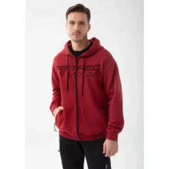 Czerwona bluza męska oversize TW BASIC HOODIE 194 M RED