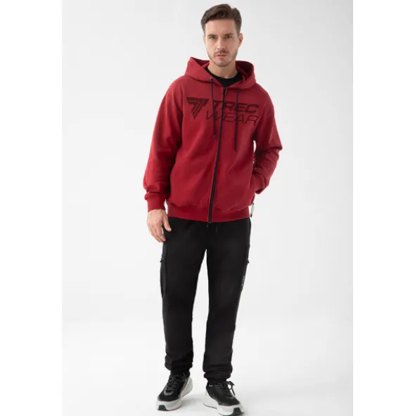 Czerwona bluza męska oversize TW BASIC HOODIE 194 M RED