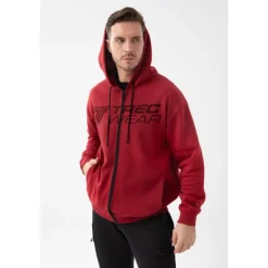 Czerwona bluza męska oversize TW BASIC HOODIE 194 M RED