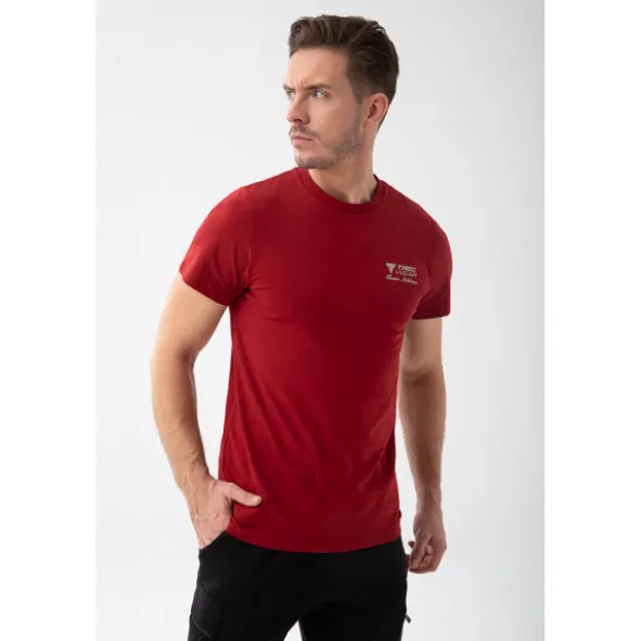 Czerwony męski T-shirt slim fit TW BASIC TSHIRT 195 M RED