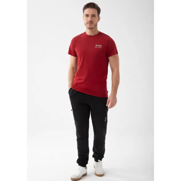Czerwony męski T-shirt slim fit TW BASIC TSHIRT 195 M RED