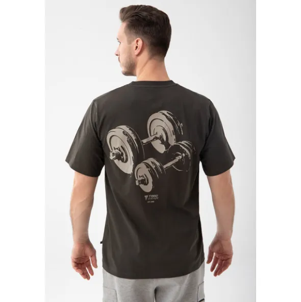 Grafitowy T-shirt męski TW Basic TSHIRT OVERSIZE 192 M GRAPHITE