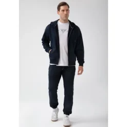 Granatowa bluza rozpinana męska TW BASIC HOODIE ZIP 181 M NAVY