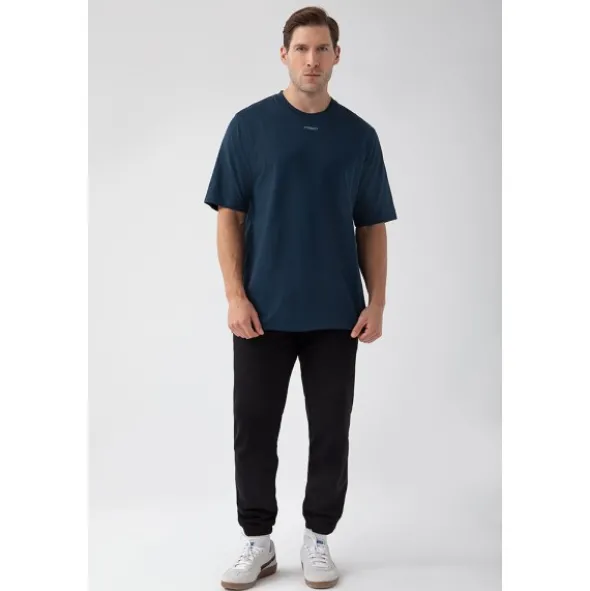 Granatowy T-shirt męski TW BASIC TSHIRT OVERSIZE 181 M NAVY