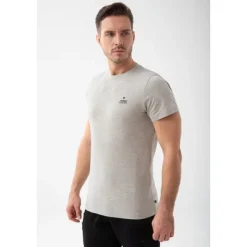 Melanżowy T-shirt męski slim fit TW BASIC TSHIRT 196 M GREY