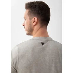 Melanżowy T-shirt męski slim fit TW BASIC TSHIRT 196 M GREY