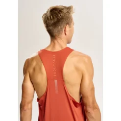 Pomarańczowy męski top biegowy TW ENDURANCE SINGLET TOP 170 M TREC ORANGE