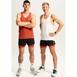 Pomarańczowy męski top biegowy TW ENDURANCE SINGLET TOP 170 M TREC ORANGE