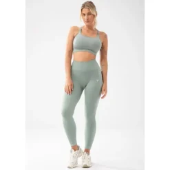 Stanik sportowy w kolorze szałwiowej zieleni TRECGIRL SPORT BRA 160 GREEN