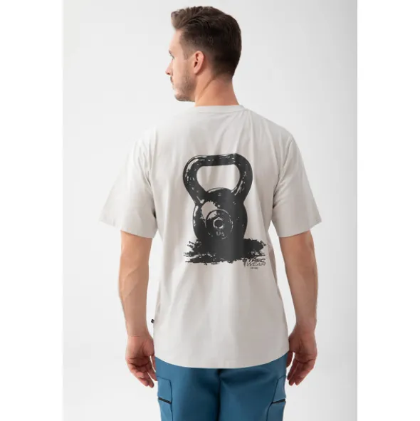 Szary T-shirt męski TW BASIC TSHIRT OVERSIZE 193 M GREY