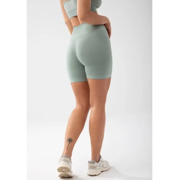Szorty kolarki damskie w kolorze szałwiowej zieleni TRECGIRL SPORT SHORTS 160 GREEN