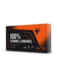 100% VITAMINS & MINERALS Endurance 60 kaps. - witaminy i minerały – kompleks na dzień i noc