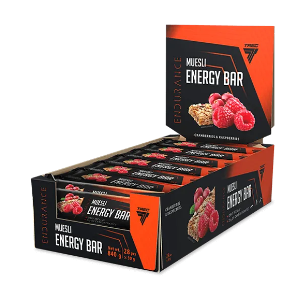 Zestaw 28 batonów energetycznych MUESLI ENERGY BAR CRANBERRIES & RASPBERRIES