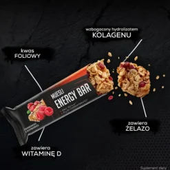 Zestaw 28 batonów energetycznych MUESLI ENERGY BAR CRANBERRIES & RASPBERRIES