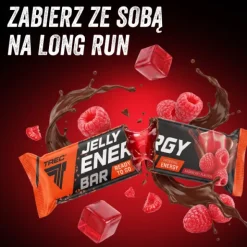 Zestaw 32 batonów energetycznych z galaretką - JELLY ENERGY BAR RASPBERRY FLAVOUR