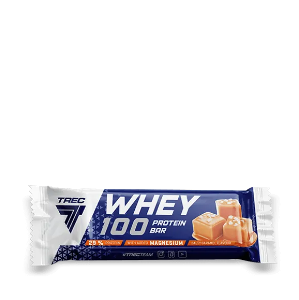 Zestaw 28 batonów proteinowych WHEY 100 PROTEIN BAR SALTY CARAMEL FLAVOUR