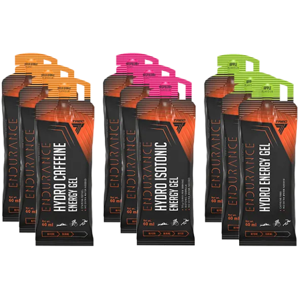 Zestaw 9 żeli - HYDRO ENERGY, HYDRO ISOTONIC ENERGY, HYDRO CAFFEINE ENERGY