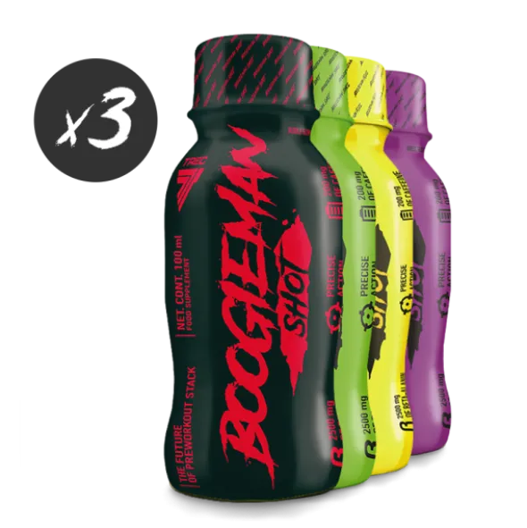 Zestaw shotów BOOGIEMAN mix 4 smaków - 12 szt. x 100 ml