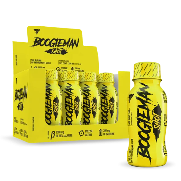 ZESTAW shotów BOOGIEMAN TROPICAL o smaku tropikalnym 12 szt. x 100 ml