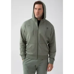 Zielona bluza rozpinana męska TW BASIC HOODIE ZIP 180 M GREEN