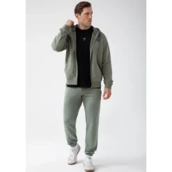 Zielona bluza rozpinana męska TW BASIC HOODIE ZIP 180 M GREEN