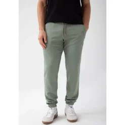 Zielone spodnie dresowe męskie TW BASIC PANTS 180 M GREEN