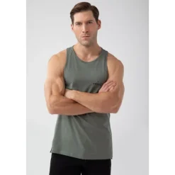 Zielony tank top męski TW BASIC TANK TOP 180 M GREEN