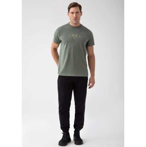 Zielony T-shirt męski TW BASIC TSHIRT 180 M GREEN