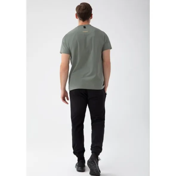 Zielony T-shirt męski TW BASIC TSHIRT 180 M GREEN